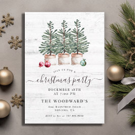 Rustic Kerstbomen Vakantiefeest  Kaart