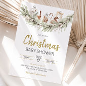 Rustic Kerstmis Baby Shower Kaart