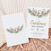 Rustic Kerstmis Baby Shower Kaart