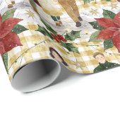 Rustic Kerstmis Familiepatroon TMF26 Cadeaupapier (Rol Hoek)