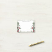 Rustic kerstmis Mistletoe Name Sjabloon Post-it® Notes (Op bureau)