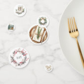 Rustic Kerstmis Monogram Confetti (Groep)