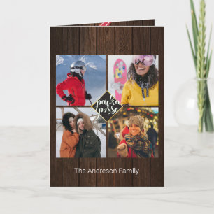 Rustic Kerstmis 🎄 Parka Posse Schuur Houten Kaart