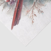 Rustic Kerstmis Watercolor Kardinalen Decoupage Tissuepapier (Detail)