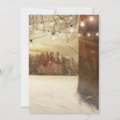 Rustic Kerstmis Winter Huwelijk Kaart (Achterkant)