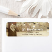 Rustic Kerstmis Winterboom Retouradres Etiket (Insitu)