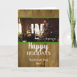 Rustic Kerstvakantie Retro Geïnspireerd Kaart