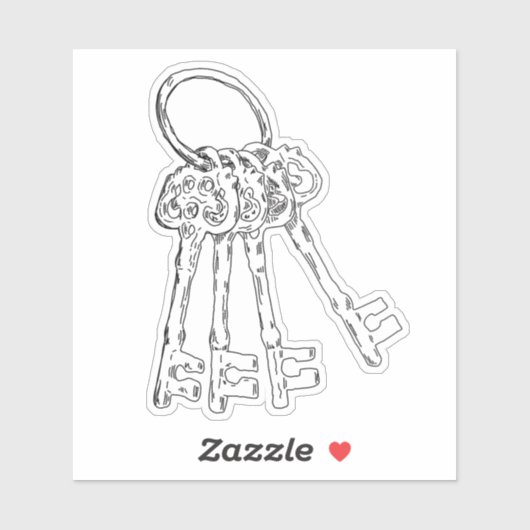 Rustic Keys Sticker (Vel)