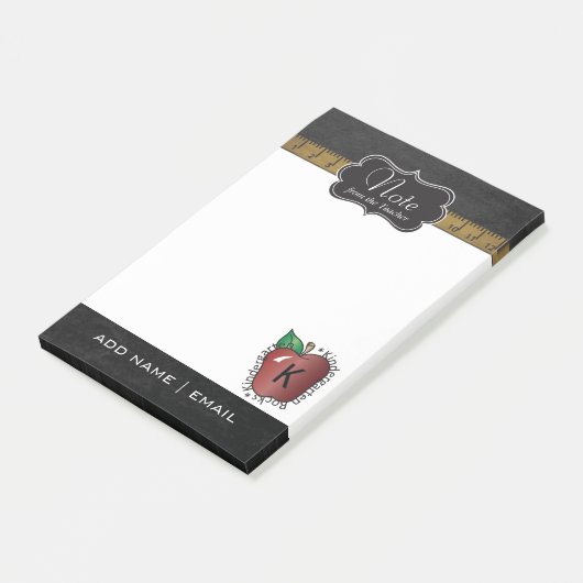 Rustic Kindergarten Grade Teacher | DIY-tekst Post-it® Notes (Schuin)