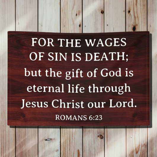 Rustic King James Bible Romans Christian Gospel Spandoek