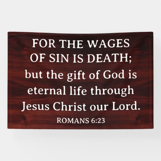 Rustic King James Bible Romans Christian Gospel Spandoek (Horizontaal)