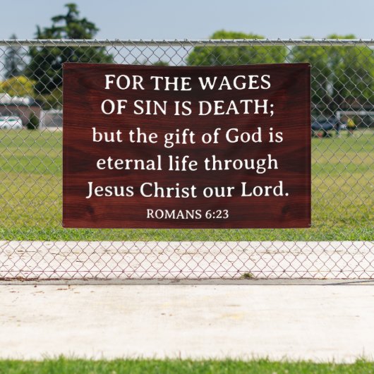 Rustic King James Bible Romans Christian Gospel Spandoek (Insitu)