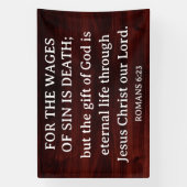 Rustic King James Bible Romans Christian Gospel Spandoek (Verticaal)