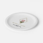 Rustic King Protea Bruiloft  Papieren Bordje (Gekanteld)