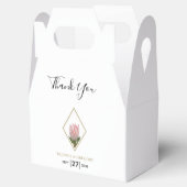 Rustic King Protea Wedding Bedankdoosjes (Geopend)