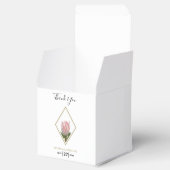 Rustic King Protea Wedding Bedankdoosjes (Geopend)