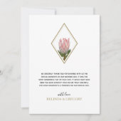 Rustic King Protea Wedding Bedankkaart (Voorkant)