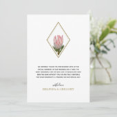 Rustic King Protea Wedding Bedankkaart (Staand voorkant)