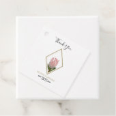 Rustic King Protea Wedding Gift Bedankjes Labels (In situ)