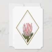Rustic King Protea Wedding Invitations Kaart (Achterkant)