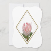 Rustic King Protea Wedding Invitations Kaart (Achterkant)