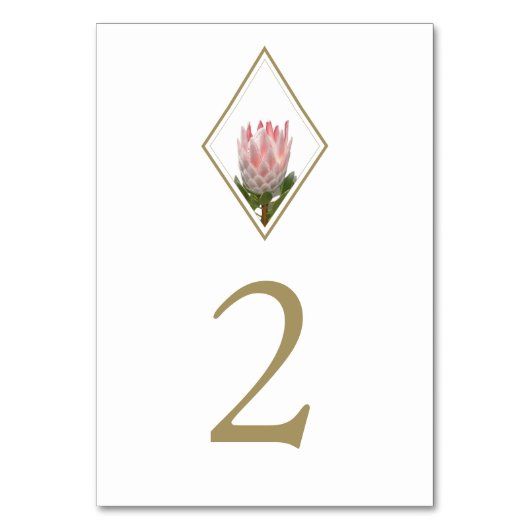 Rustic King Protea Wedding Kaart (Voorkant)