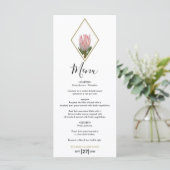 Rustic King Protea Wedding Menu (Staand voorkant)