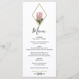 Rustic King Protea Wedding Menu