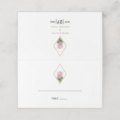 Rustic King Protea Wedding Place Card Plaatskaartje (Buitenkant ongevouwen)
