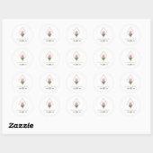 Rustic King Protea Wedding Ronde Sticker (Vel)
