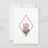 Rustic King Protea Wedding RSVP Kaarten (Achterkant)