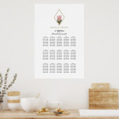 Rustic King Protea Wedding Seating Chart Poster (Keuken)