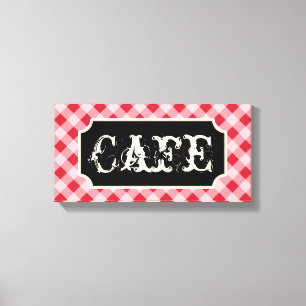 Rustic Kitchen Cafe Sign Canvas