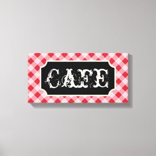 Rustic Kitchen Cafe Sign Canvas Afdruk (Voorkant)