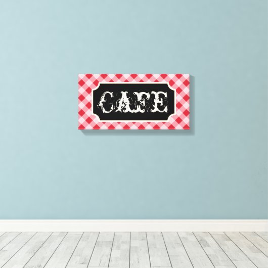Rustic Kitchen Cafe Sign Canvas Afdruk (Insitu (Houten vloer))