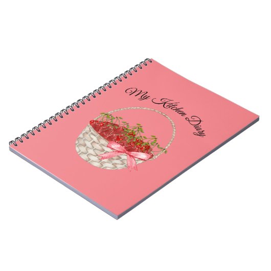 Rustic Kitchen Cookbook Personalized Pastel Cherry Notitieboek (Linkerzijde)