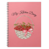 Rustic Kitchen Cookbook Personalized Pastel Cherry Notitieboek (Voorkant)
