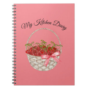 Rustic Kitchen Cookbook Personalized Pastel Cherry Notitieboek