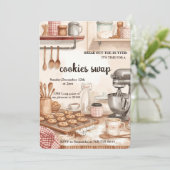 “Rustic Kitchen Cookie Swap  Kaart (Staand voorkant)