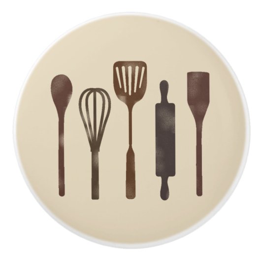 Rustic Kitchen Drawer Pull Keramische Knop (Voorkant)