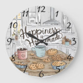 Rustic Kitchen Fresh Cookies Hartverwarmend Berich Grote Klok (Voorkant)