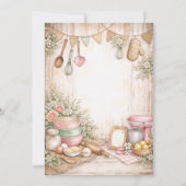 Rustic Kitchen Themed Bridal Shower Kaart (Achterkant)