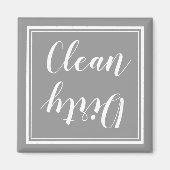 Rustic Kitchen White Lijst Gray Dishwasher Magnet (Voorkant)