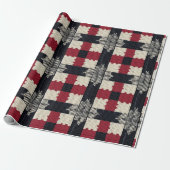 Rustic Knit Snowflake Plaid - Gezellige Winter Boh Cadeaupapier (Uitgerold)