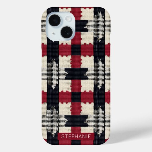 Rustic Knit Snowflake Plaid - Gezellige Winter Boh Case-Mate iPhone Case (Achterkant)