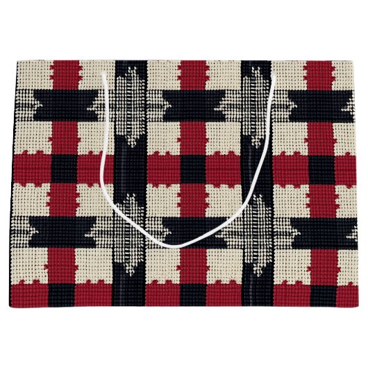 Rustic Knit Snowflake Plaid - Gezellige Winter Boh Groot Cadeauzakje (Voorkant)