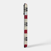 Rustic Knit Snowflake Plaid - Gezellige Winter Boh iPhone 15 Case (Linkerkant)