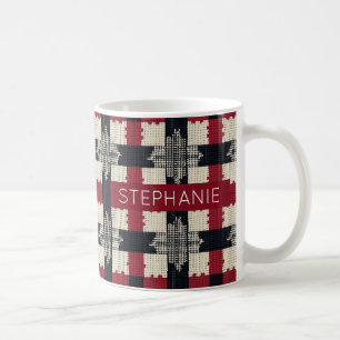 Rustic Knit Snowflake Plaid - Gezellige Winter Boh Koffiemok