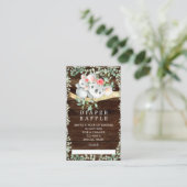 Rustic Koala Beer Baby shower Diaper Raffle Ticket Informatiekaartje (Staand voorkant)