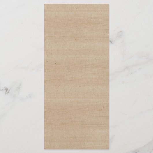 Rustic Koord lichten, plaats het plaatsen Dank u K Programmakaart (Achterkant)